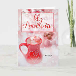 Aniversario Happy Spanish Anniversary Love Romance Card