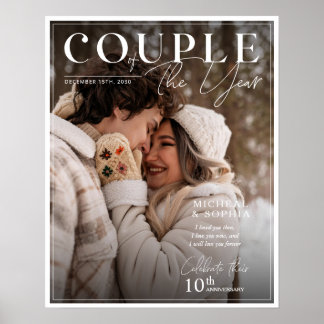 Aniversary Magazine Photo Cover Personalise Poster