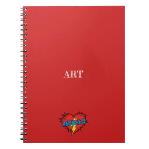 Anjelica Heart Red Notebook