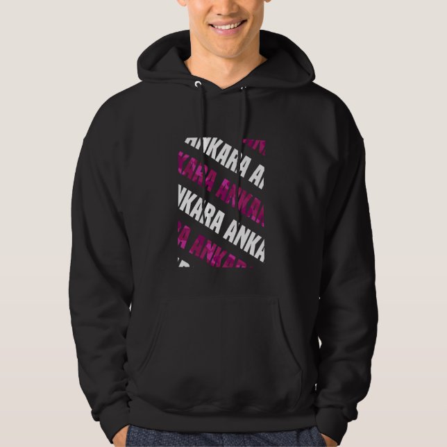 Ankara Camo Pattern Pink Camouflage Hoodie (Front)