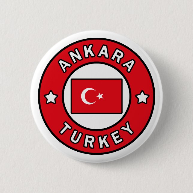 Ankara Turkey 6 Cm Round Badge (Front)