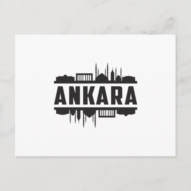 Ankara Turkey City Skyline Cityscape Gift Idea Postcard (Front)