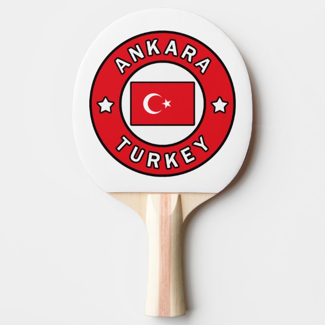 Ankara Turkey Ping Pong Paddle (Front)