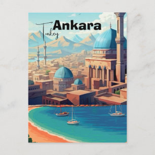 Ankara Turkey wall art - Turkey, Ankara print, Ank Postcard