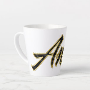 Anke black gold lettering Latte Tasse Mug
