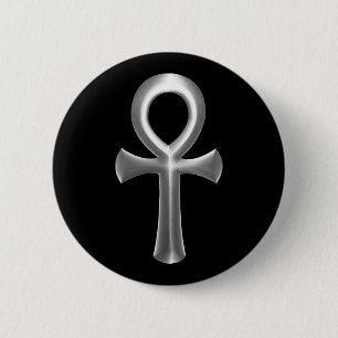 Ankh 6 Cm Round Badge