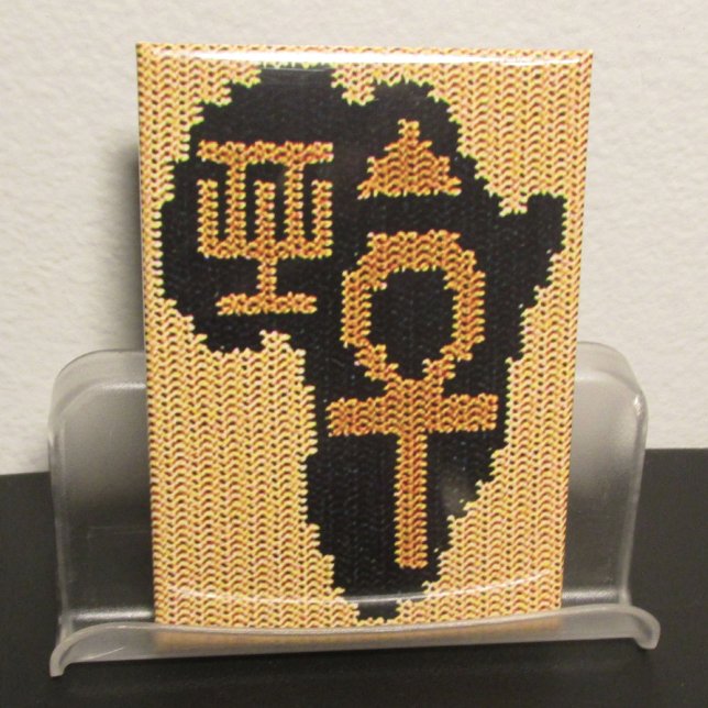 Ankh Africa Symbols Natural Artisan Crochet Print Magnet (Creator Uploaded)