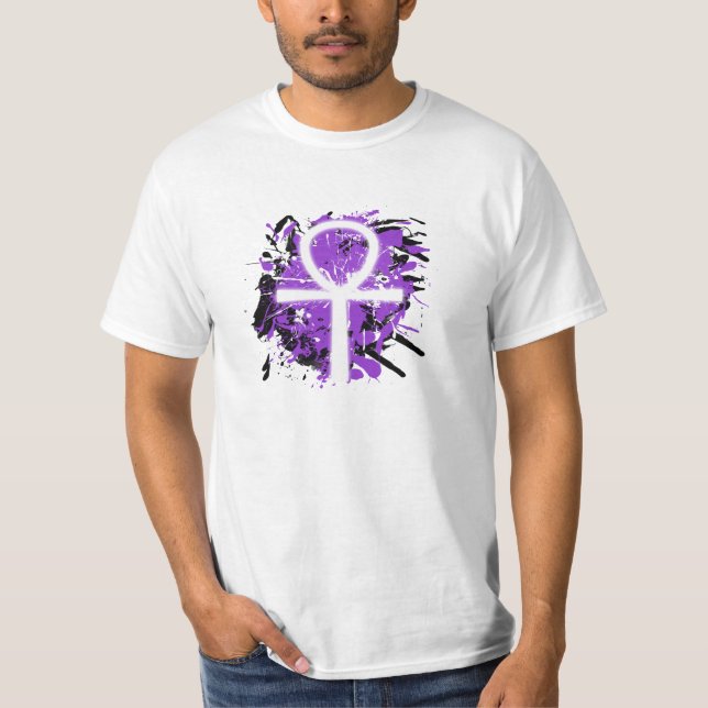 Ankh Colour Splatter (Purple, Men) T-Shirt (Front)