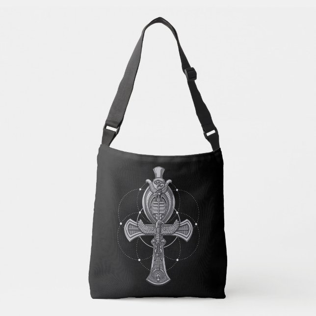 Ankh Cross Eye Of Horus Ancient Egyptian Symbol Crossbody Bag (Front)