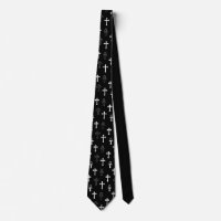 Ankh Crucific Goth Neck Tie