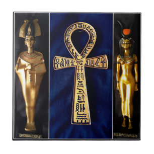 Ankh Egyptian God Goddess Statue Tile
