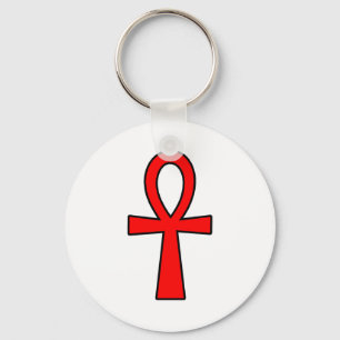 Ankh Egyptian Hieroglyphic Symbols Life Key Red Ring