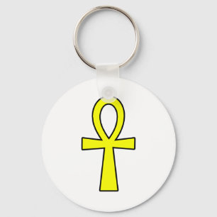 Ankh Egyptian Hieroglyphic Symbols Life Key Yellow Ring