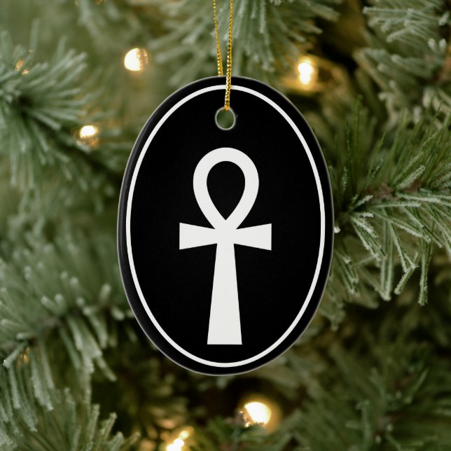 Ankh Egyptian Symbol Ceramic Tree Decoration (Tree)