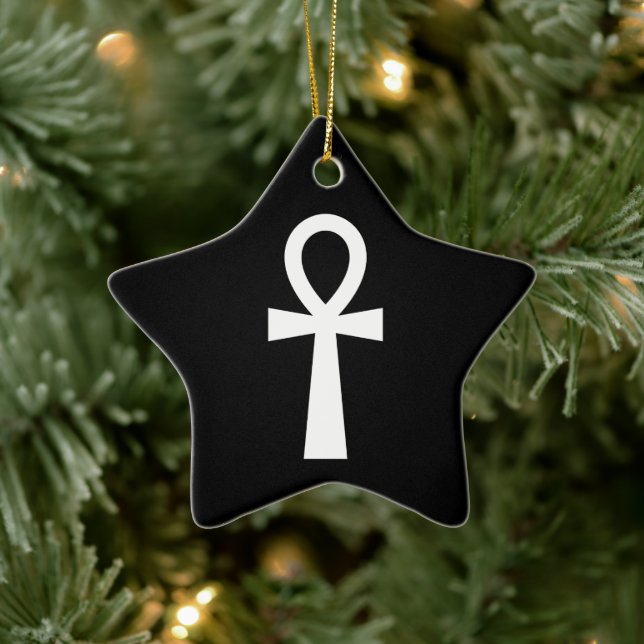 Ankh Egyptian Symbol Ceramic Tree Decoration (Tree)
