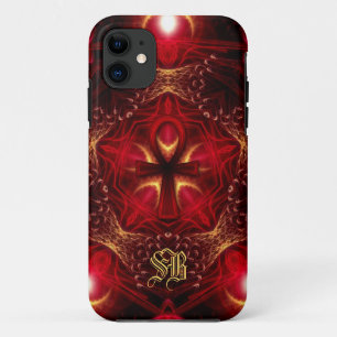 Ankh Energy Red+Gold Custom Monogram Case-Mate iPhone Case