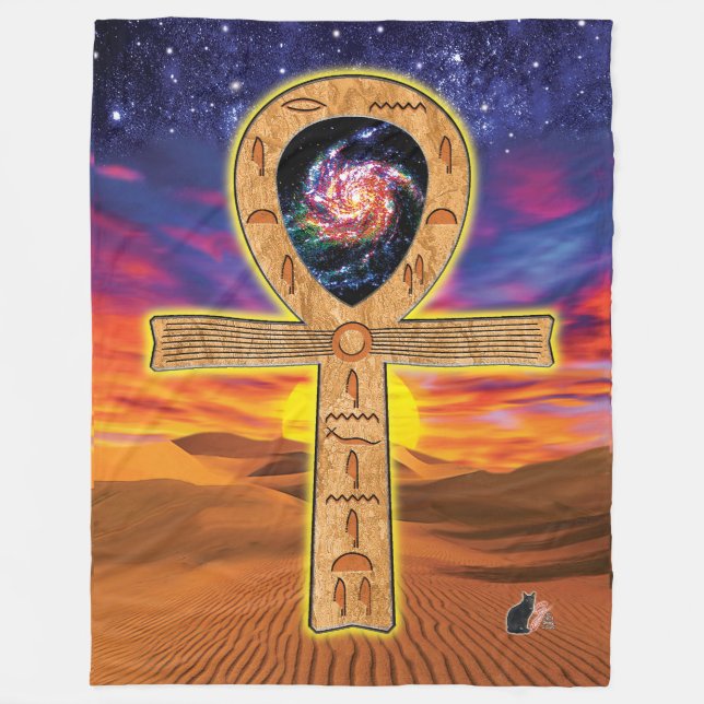 Ankh Fleece Blanket (Front)