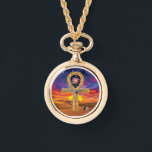 Ankh Necklace Watch<br><div class="desc">For over 5, 000 years, Ankh has been a symbol of eternal life. Ankh forms a key representing female/male union and the cycle of life. The oval handle of the key has no beginning and no end, representing celestial eternity. The cross rests on the Earth, like the Sun on the...</div>