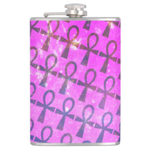 Ankh Pattern Hip Flask