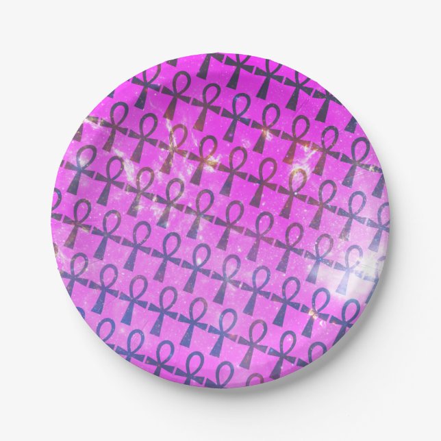 Ankh Pattern Paper Plate (Front)
