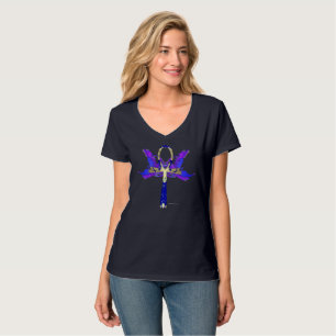 Ankh Phoenix Ladies V-Neck Nano T-Shirt