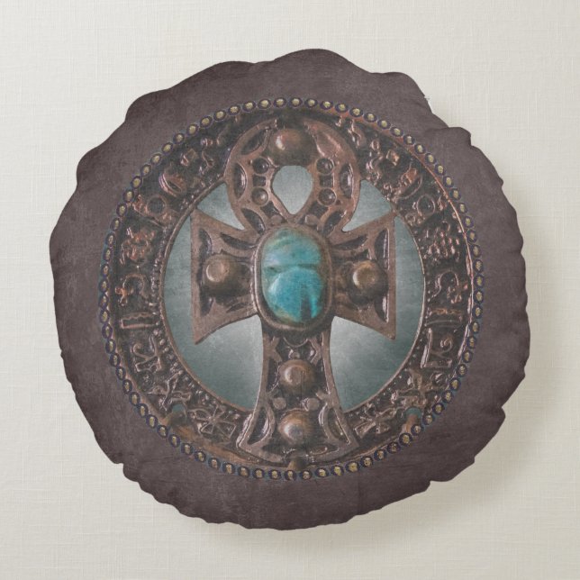 Ankh Round Cushion (Back)