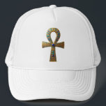 Ankh Symbol Bedeutung – Schlüssel des Lebens´8 Trucker Hat<br><div class="desc">Das Ankh (☥) ist ein altes ägyptisches Symbol für Leben,  Unsterblichkeit und göttliche Kraft. Es wurde von Gottheiten wie Isis und Osiris getragen und steht für ewiges Leben.</div>
