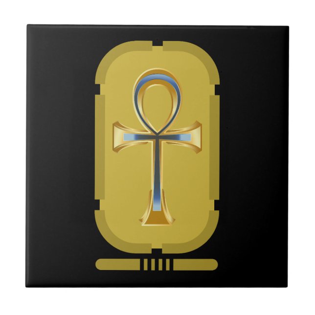 Ankh Symbol Ceramic Tile (Front)