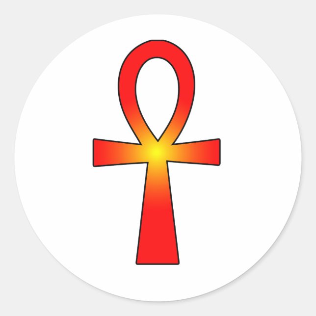 Ankh Symbol: Classic Round Sticker (Front)