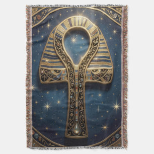 Ankh Symbol Meaning – Key of Life´10 Throw Blanket