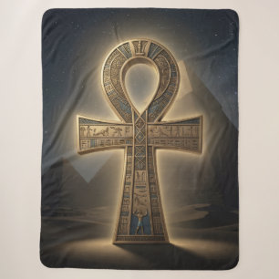 Ankh Symbol Meaning – Key of Life´6 Sherpa Blanket