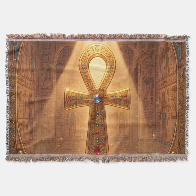 Ankh Symbol Meaning - Key to Life´6 Throw Blanket (Front)