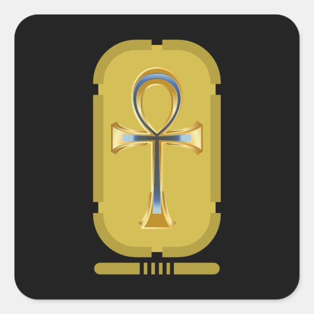 Ankh Symbol Square Sticker (Front)