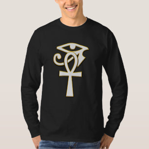 Ankh With Eye Of Ra Horus Hieroglyphs Egyptian Sym T-Shirt