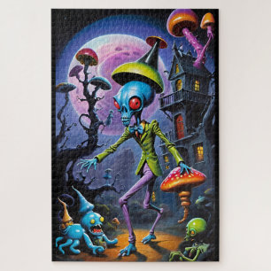 Ankle-Biter in Shroom Town Fantasy Jigsaw Puzzle