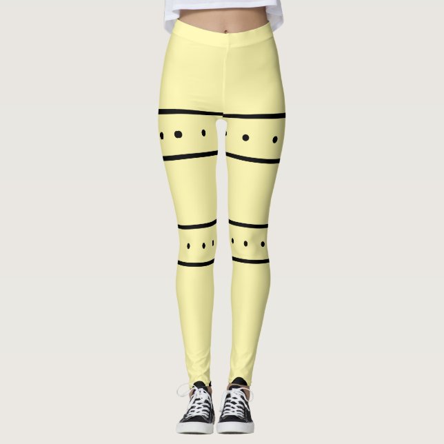 Ankle Leggings-Lemon Yellow Leggings (Front)
