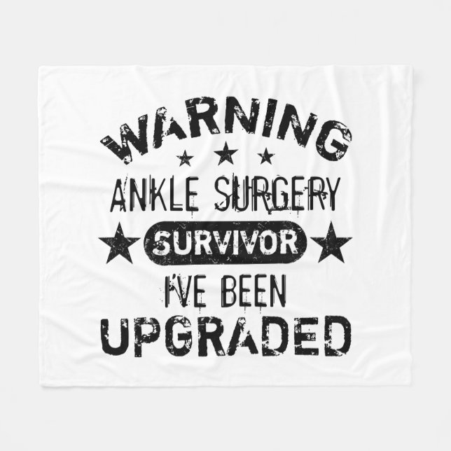 Ankle Surgery Humour Upgraded Fleece Blanket (Front (Horizontal))