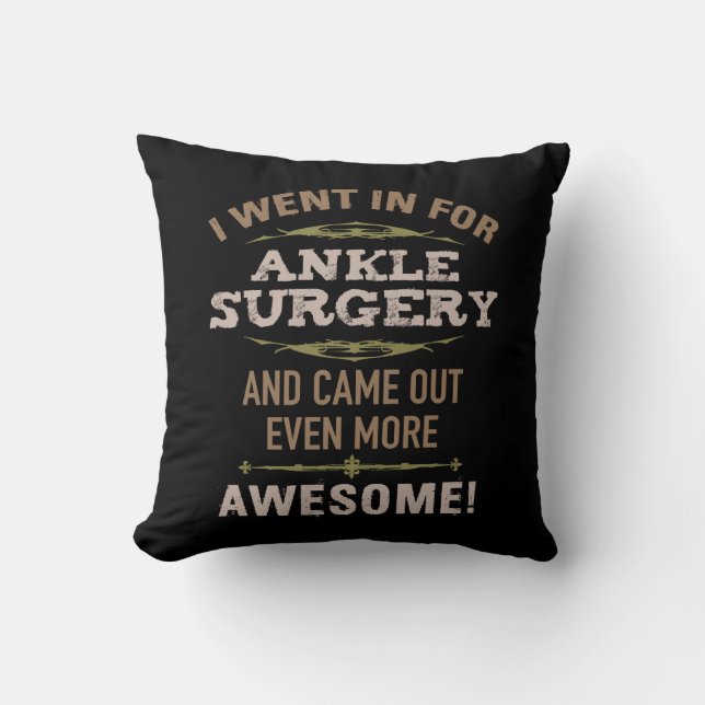 Ankle Surgery Recovery Humour Cushion (Front)