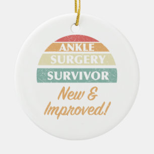 Ankle Surgery Survivor Humour Ceramic Tree Decoration