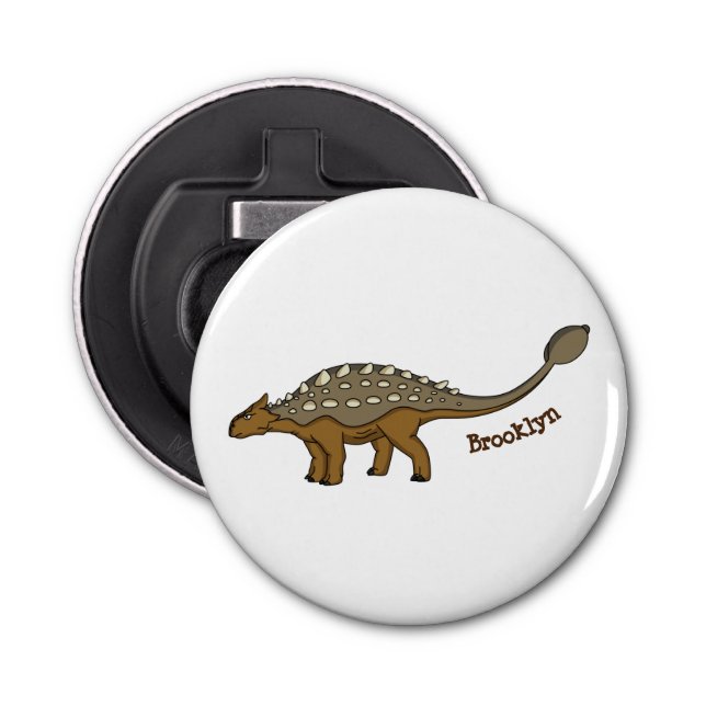 Ankylosaurus armoured dinosaur illustration bottle opener (Front)