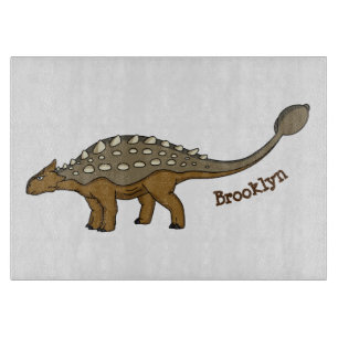 Ankylosaurus armoured dinosaur illustration cutting board