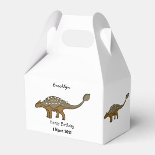 Ankylosaurus armoured dinosaur illustration  favour box