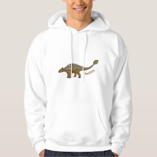 Ankylosaurus armoured dinosaur illustration hoodie
