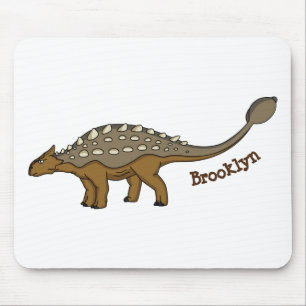 Ankylosaurus armoured dinosaur illustration mouse pad