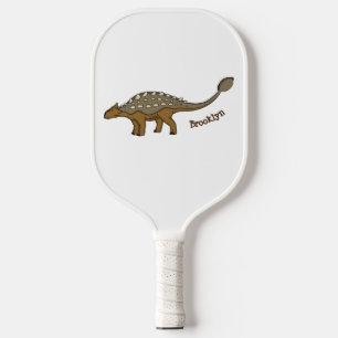 Ankylosaurus armoured dinosaur illustration  pickleball paddle