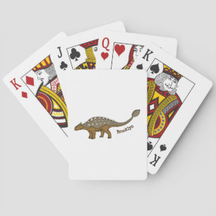 Ankylosaurus armoured dinosaur illustration playing cards