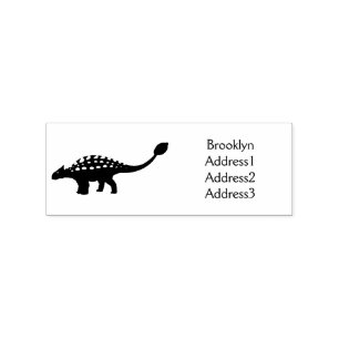 Ankylosaurus armoured dinosaur illustration  rubber stamp