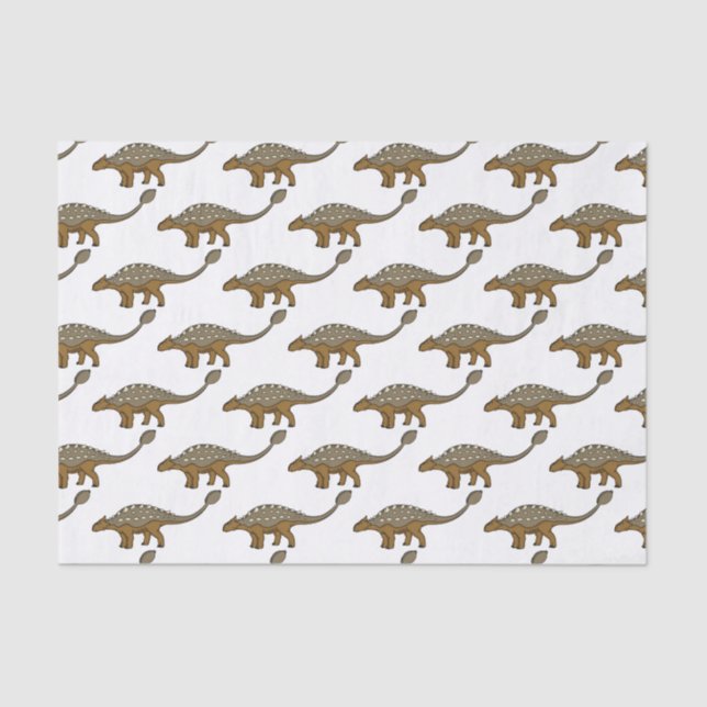 Ankylosaurus armoured dinosaur illustration tissue paper (Front)