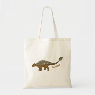 Ankylosaurus armoured dinosaur illustration tote bag