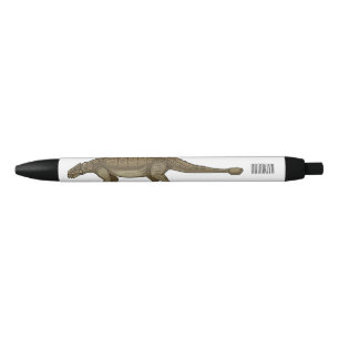 Ankylosaurus cartoon illustration  black ink pen